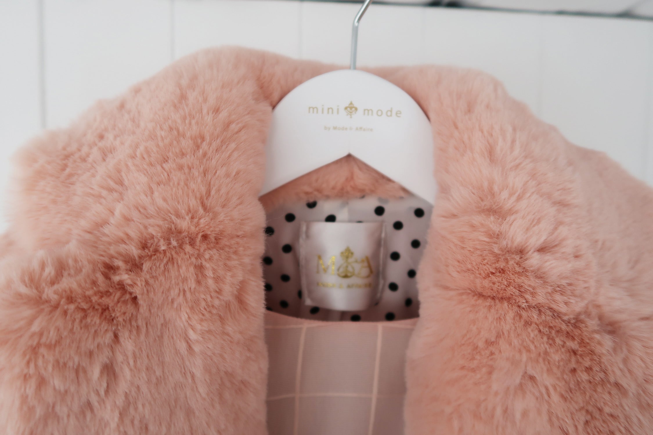 Mini Astrid Faux Coat in Petal - Mode & Affaire