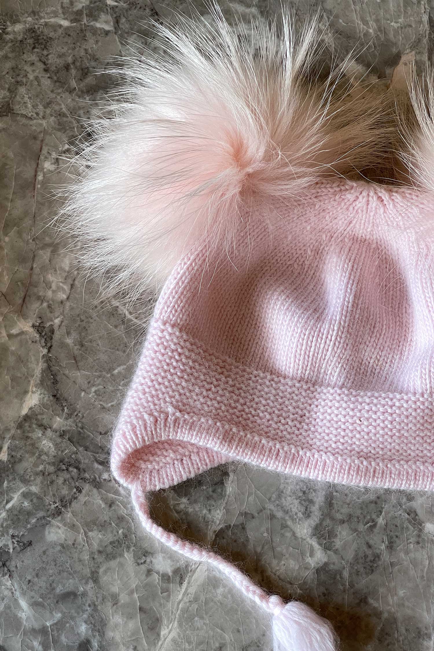 Double Pom Pom Beanie in Peony - Mode & Affaire