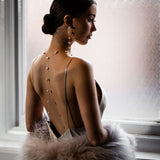 Elodie Cropped Fur Jacket in Grey Snow - Mode & Affaire