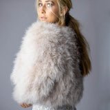Valentina Feather Jacket Blush - Mode & Affaire