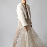 Macie Faux Jacket Long Sleeve in Pearl - Mode & Affaire