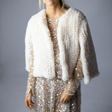 Ava Faux Cape in Pearl - Mode & Affaire
