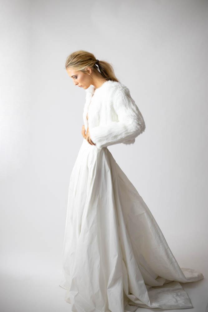 Laci White Fur Jacket in Snow - Mode & Affaire