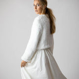 Macie Faux Jacket Long Sleeve in Snow - Mode & Affaire