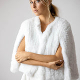 Ava Faux Cape in Snow - Mode & Affaire