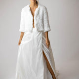 Macie Faux 3/4 Jacket in Snow - Mode & Affaire