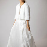 Macie Faux 3/4 Jacket in Snow - Mode & Affaire