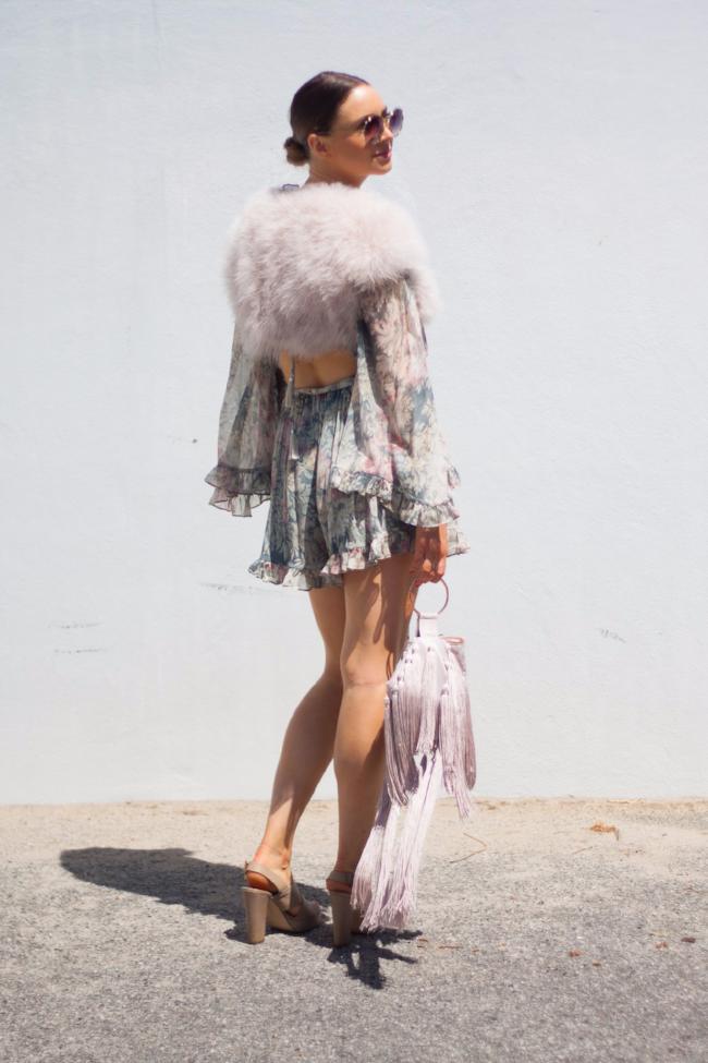 Plume Blush Feather Bolero - Mode & Affaire