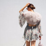 Plume Blush Feather Bolero - Mode & Affaire
