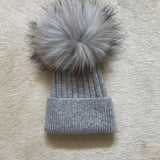 Baby Angora Beanie Silver Fox - Mode & Affaire