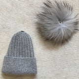 Baby Angora Beanie Silver Fox - Mode & Affaire