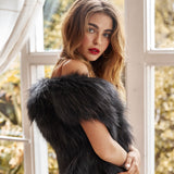 Sylvie Cropped Fur Vest in Onyx - Mode & Affaire