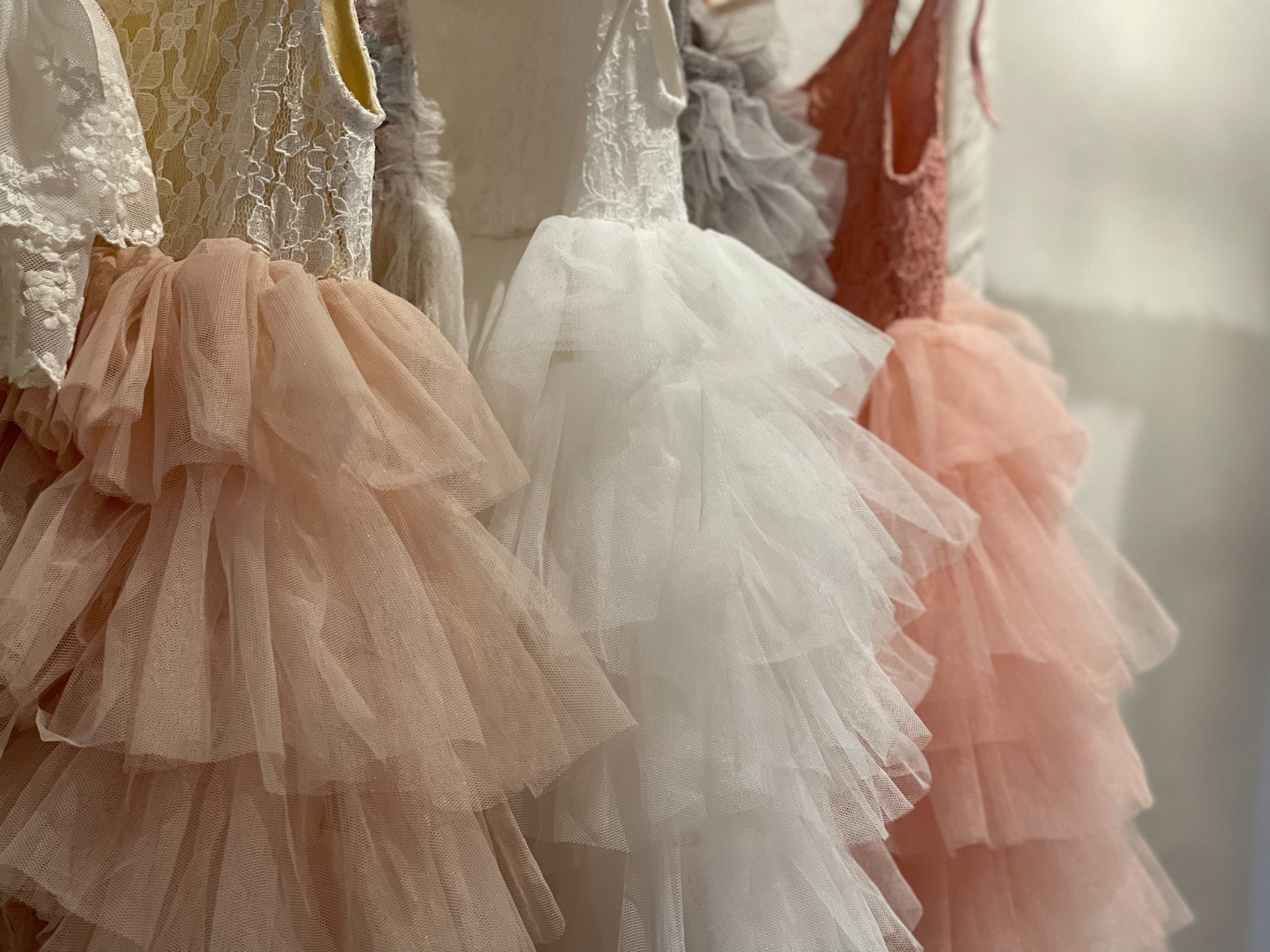 Tilly Tulle Tutu Dress in Oatmeal - Mode & Affaire