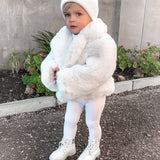 Mini Astrid Faux Coat in Snow - Mode & Affaire