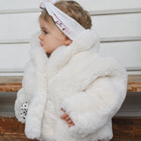Mini Astrid Faux Coat in Snow - Mode & Affaire