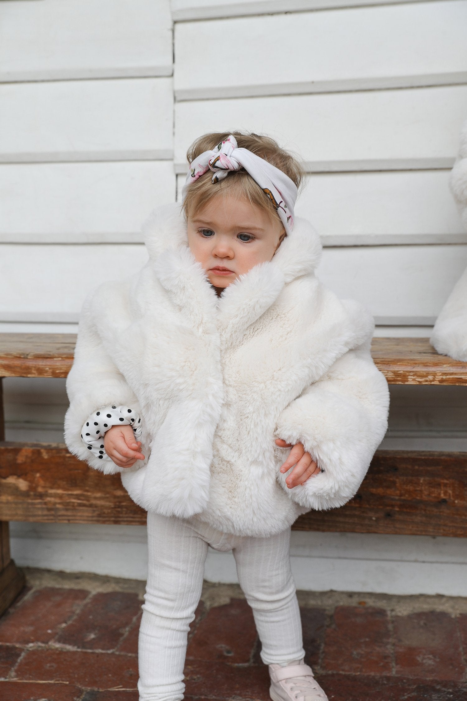 Mini Astrid Faux Coat in Snow - Mode & Affaire