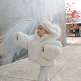 Mini Astrid Faux Coat in Snow - Mode & Affaire