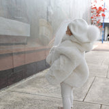 Mini Astrid Faux Coat in Snow - Mode & Affaire