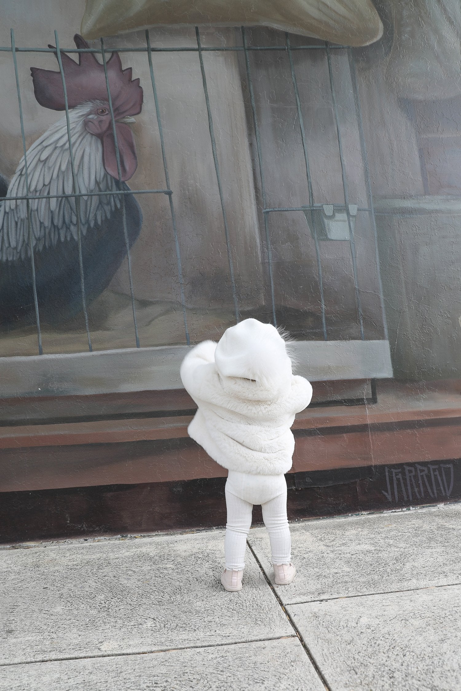 Mini Astrid Faux Coat in Snow - Mode & Affaire