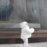 Mini Astrid Faux Coat in Snow - Mode & Affaire