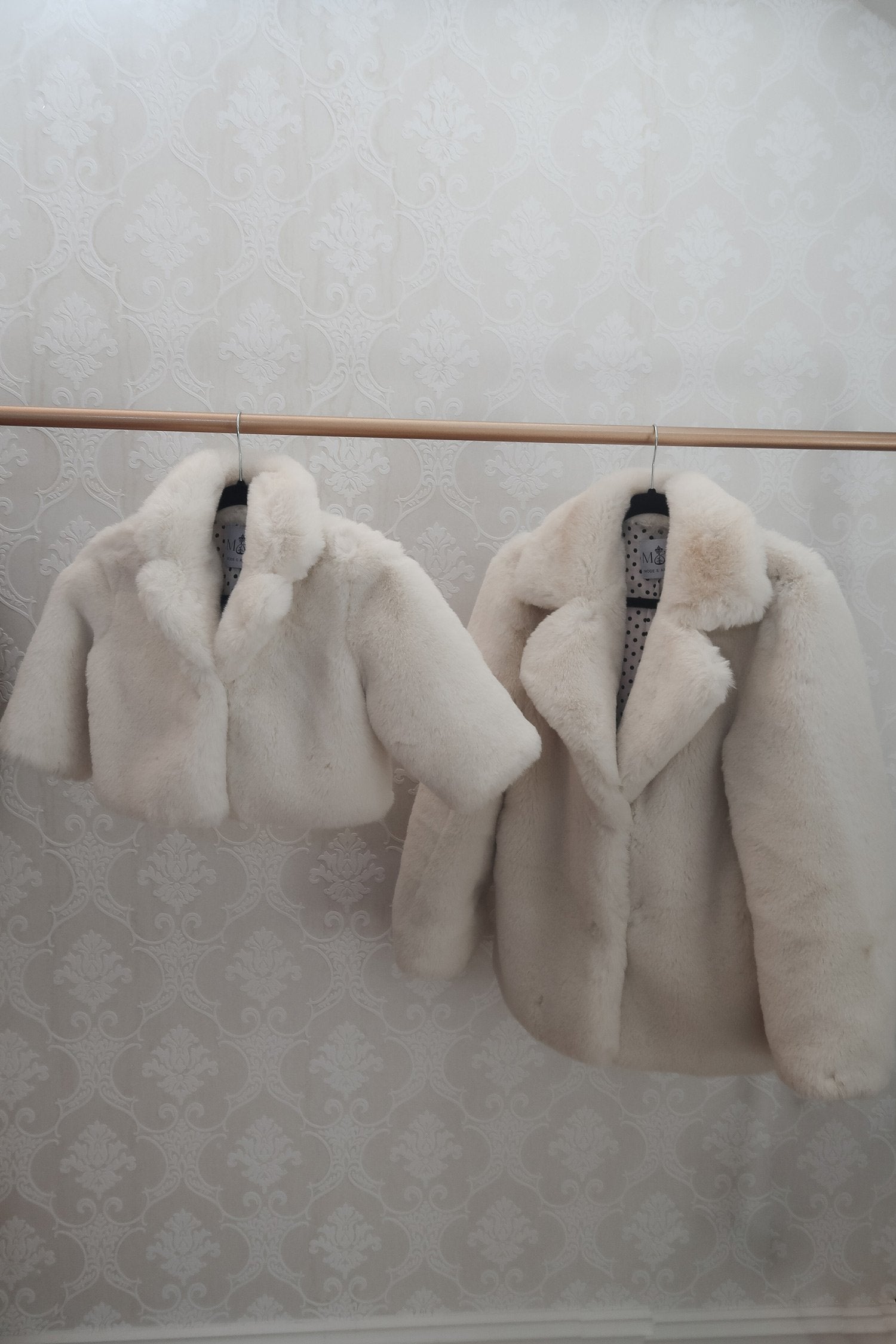 Mini Astrid Faux Coat in Snow - Mode & Affaire