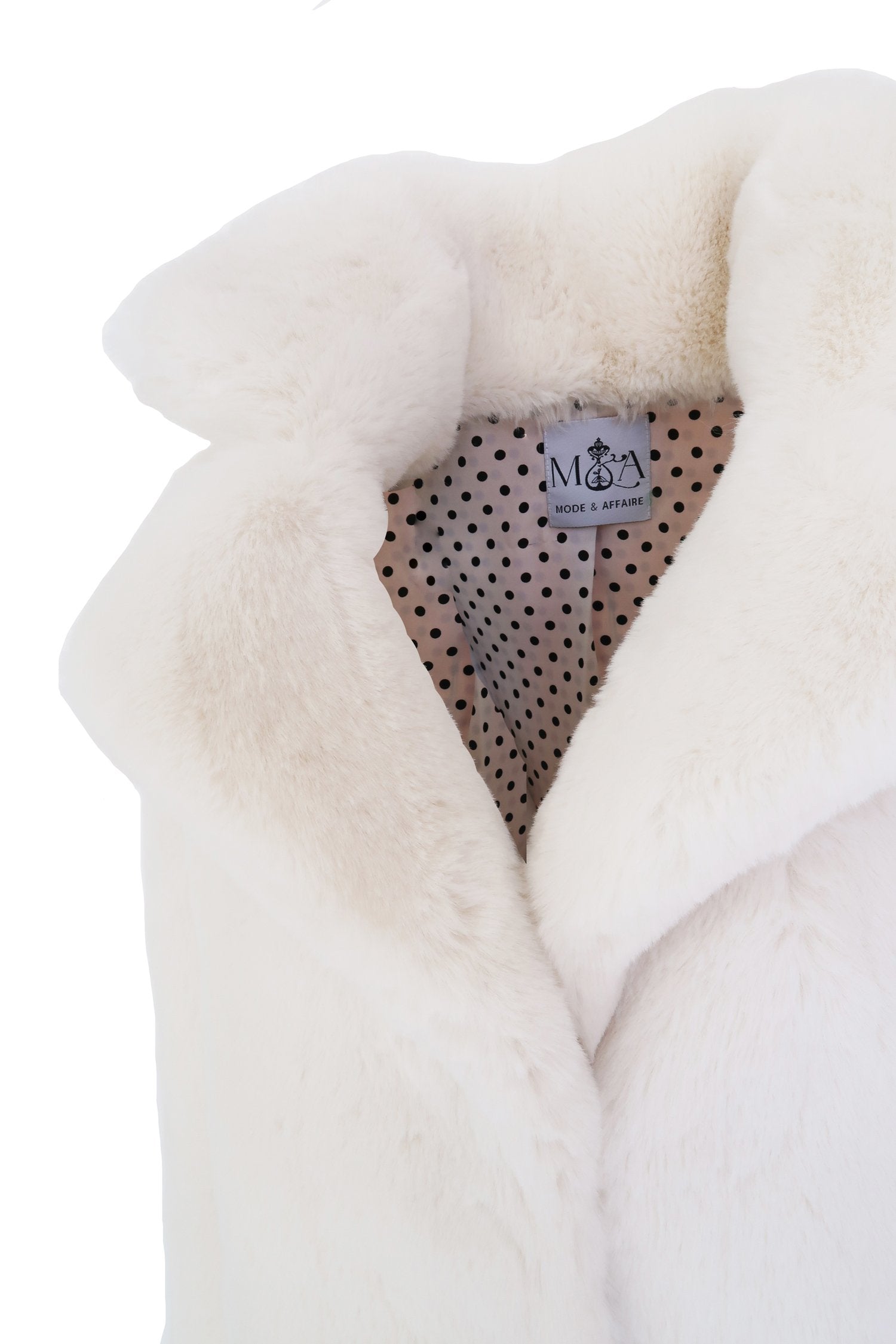 Mini Astrid Faux Coat in Snow - Mode & Affaire