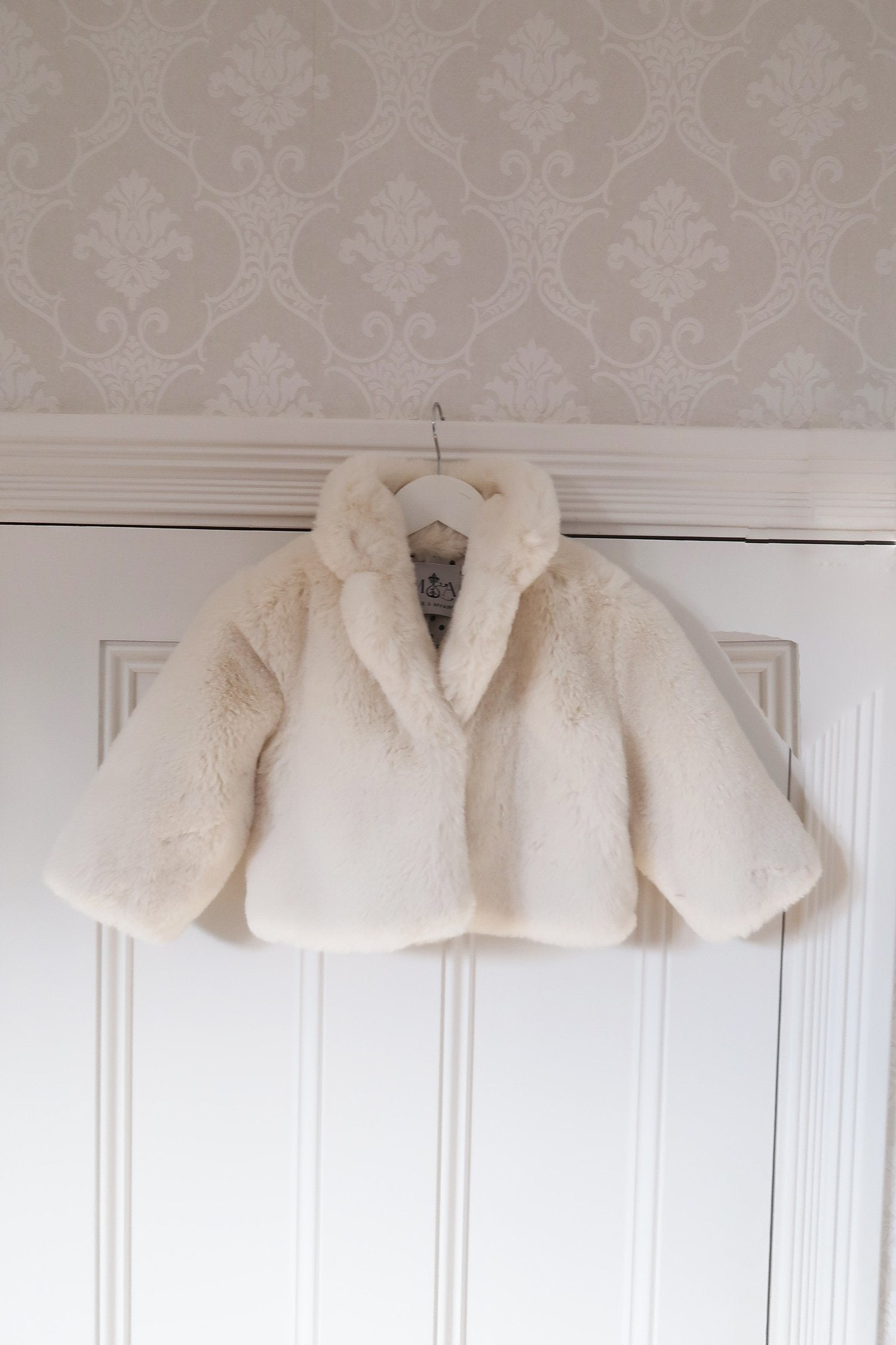 Mini Astrid Faux Coat in Snow - Mode & Affaire