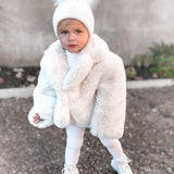 Mini Astrid Faux Coat in Snow - Mode & Affaire