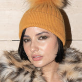 Angora Beanie in Chartreuse - Mode & Affaire