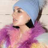 Angora Beanie Azure - Mode & Affaire