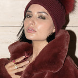 Angora Beanie Bordeaux - Mode & Affaire