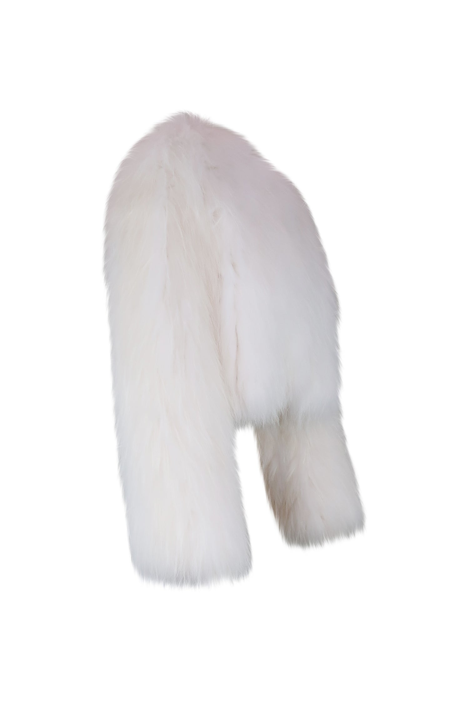 Elodie Cropped Fur Jacket in Snow - Mode & Affaire