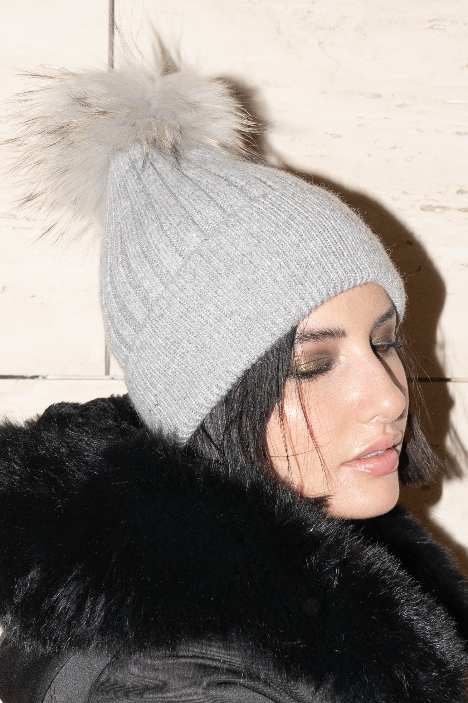 Angora Beanie Silver Fox - Mode & Affaire