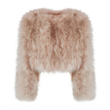 Valentina Feather Jacket Blush - Mode & Affaire