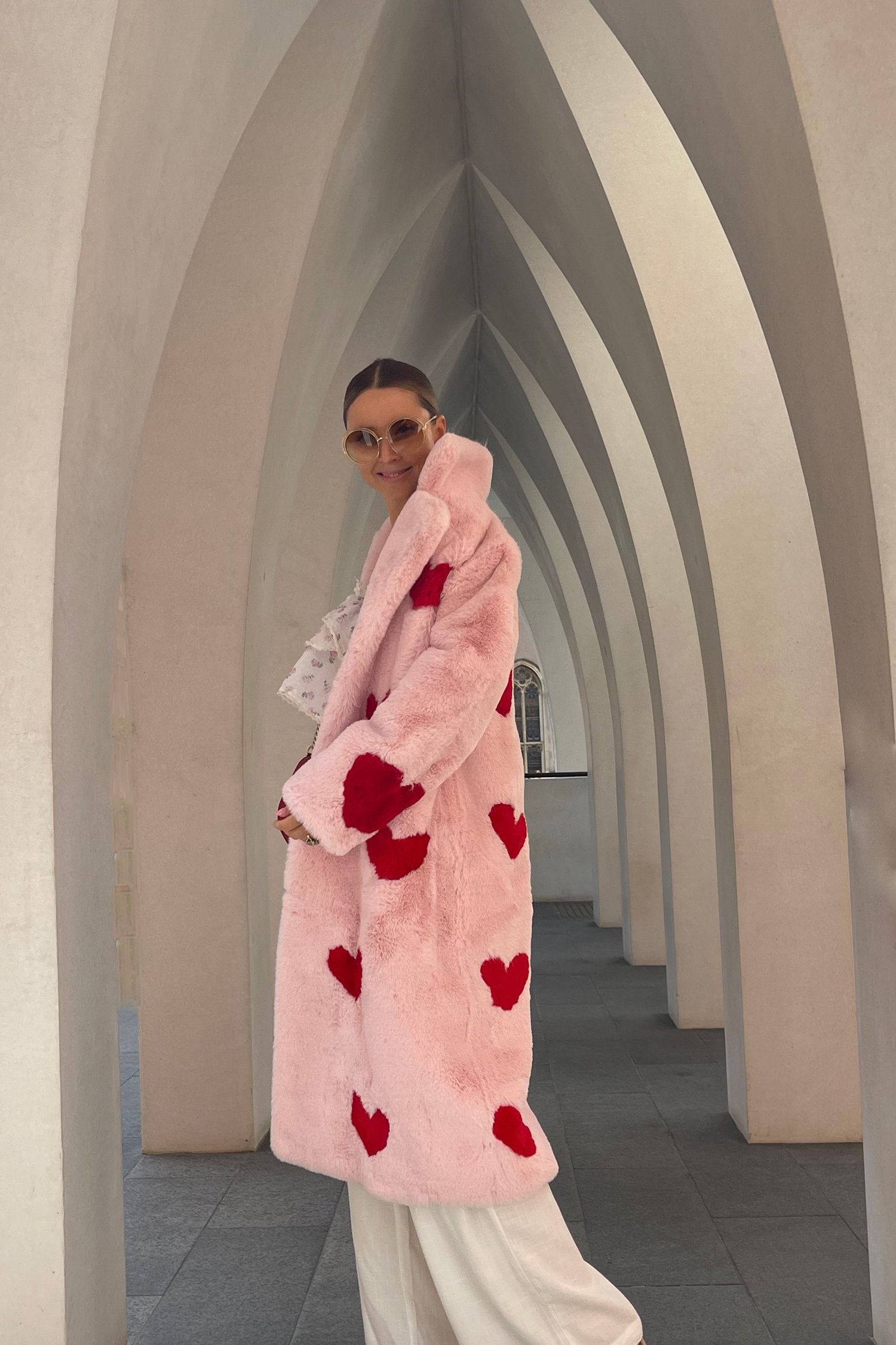 queen of hearts faux coat