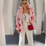 Queen Of Hearts Faux Mid Coat - Mode & Affaire