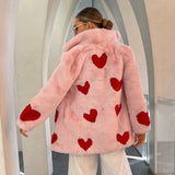 Queen of hearts faux coat