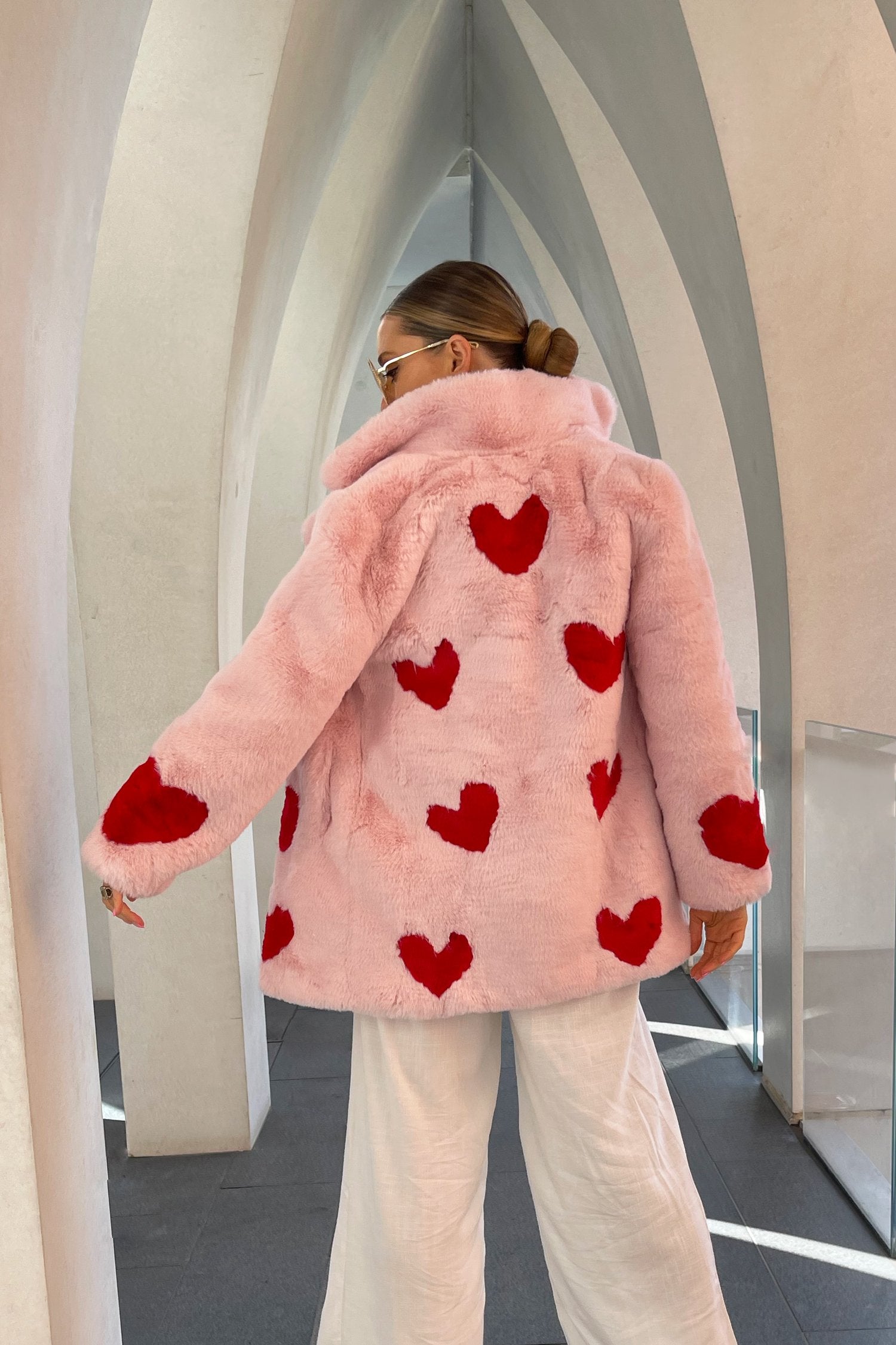 Queen of hearts faux coat