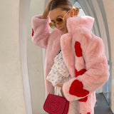 Queen of hearts faux coat
