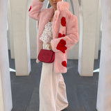 queen of hearts faux coat