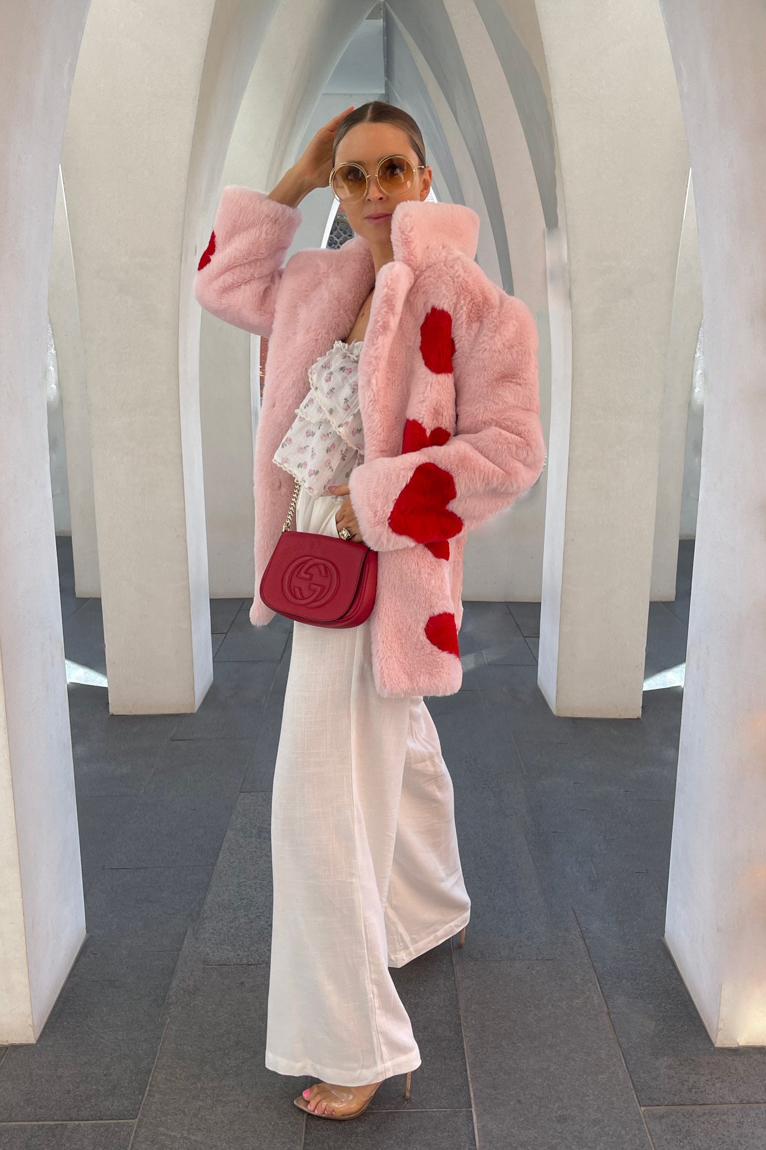 queen of hearts faux coat