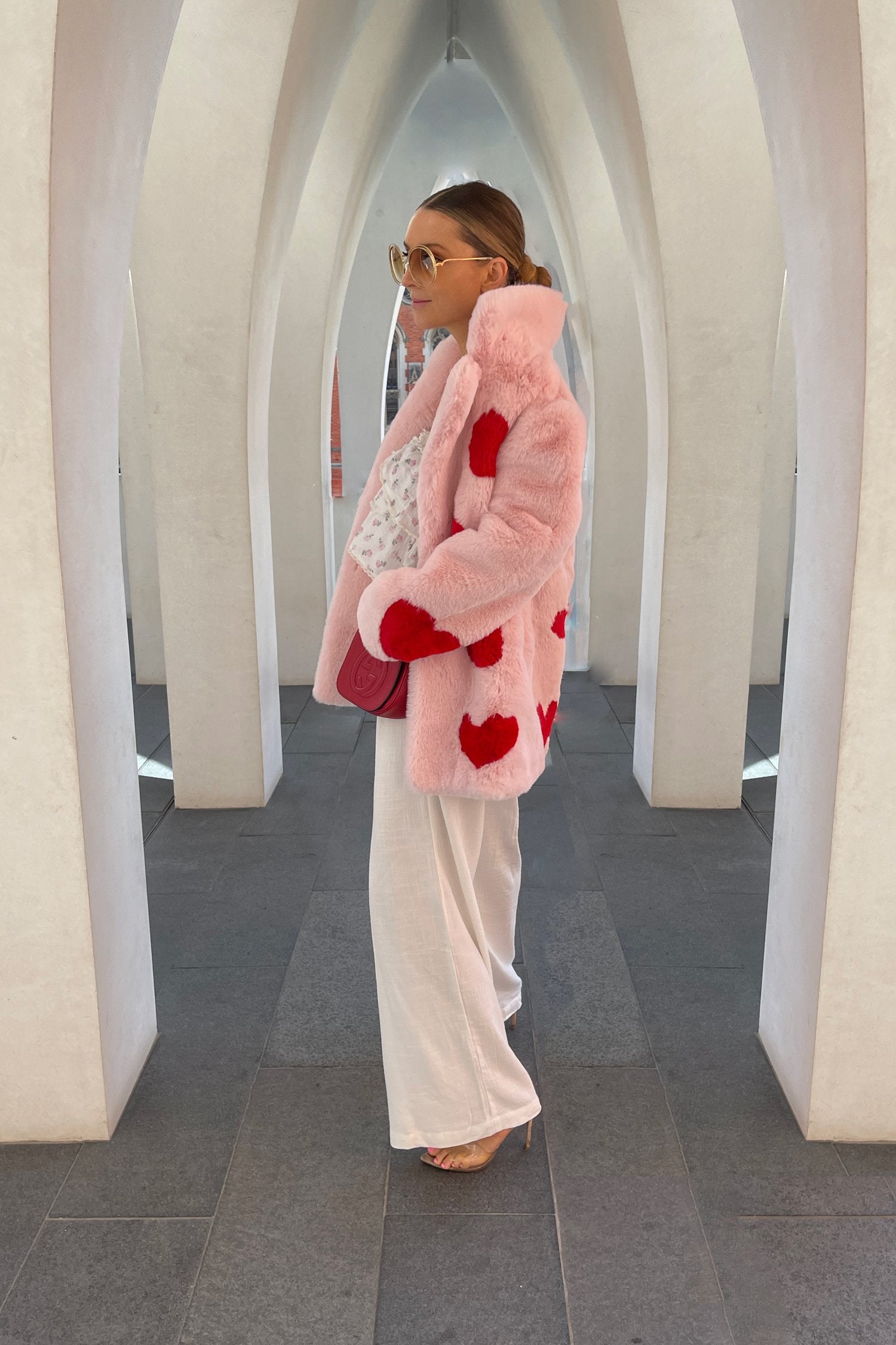 Queen Of Hearts Faux Mid Coat - Mode & Affaire