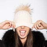 Angora Beanie Au Naturel - Mode & Affaire
