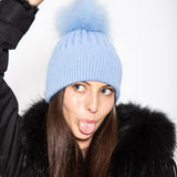 Angora Beanie Azure - Mode & Affaire
