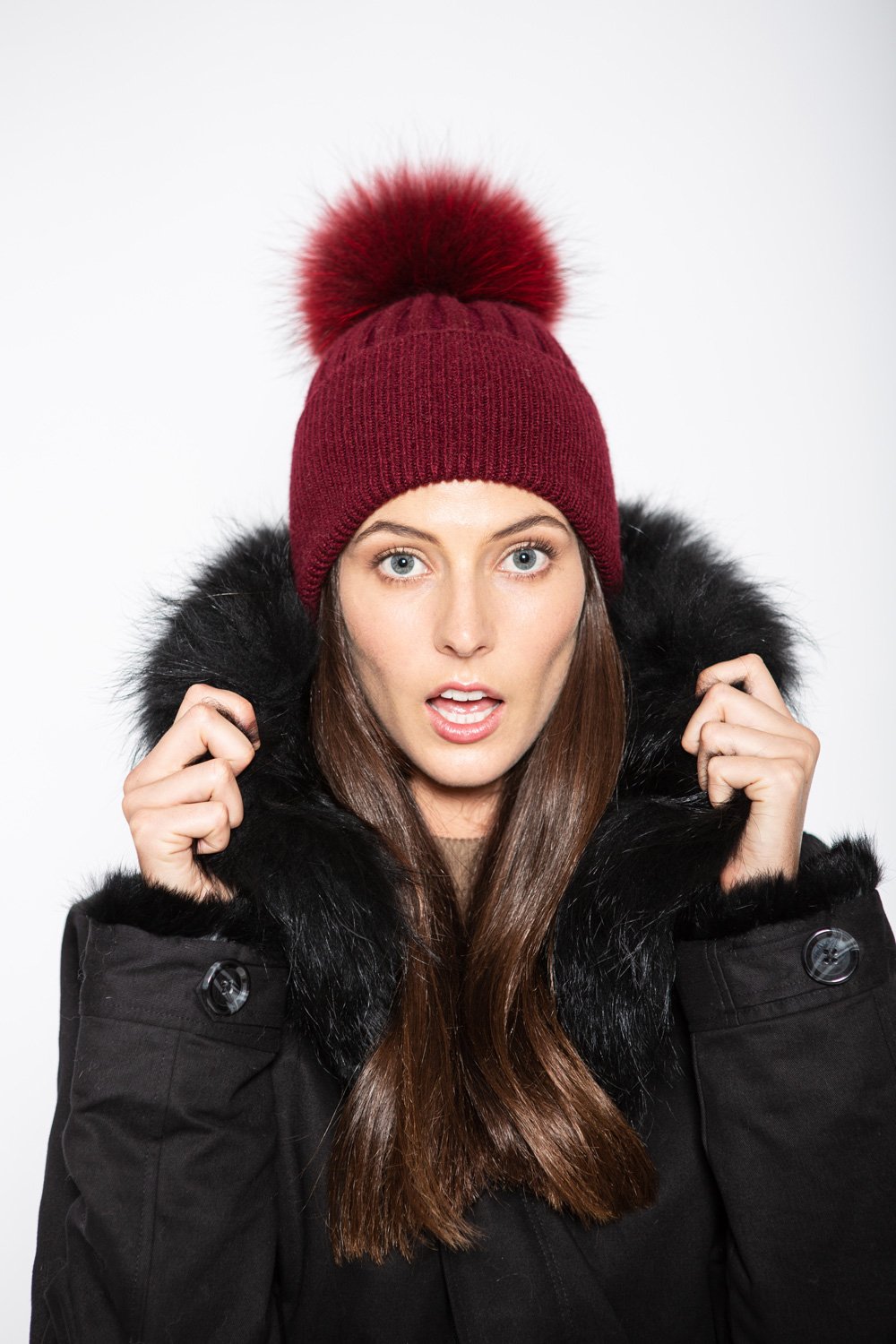 Angora Beanie Bordeaux - Mode & Affaire