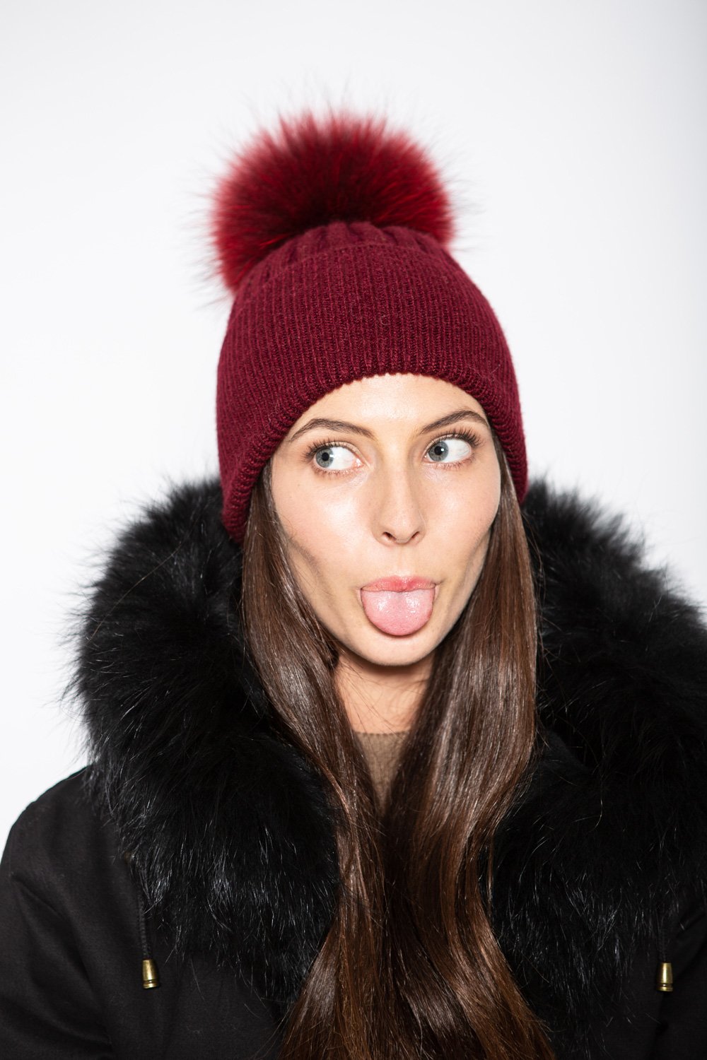 Angora Beanie Bordeaux - Mode & Affaire