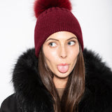 Angora Beanie Bordeaux - Mode & Affaire