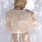 Macie Faux Jacket Long Sleeve in Pearl - Mode & Affaire