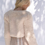 Macie Faux Jacket Long Sleeve in Pearl - Mode & Affaire