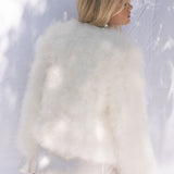 Saville Marabou Jacket in Snow - Mode & Affaire